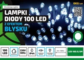 Oświetlenie świąteczne - Multimix.pl Lampki choinkowe Multimix.pl LED na kabel białe zimne 100szt OLED-100/G/5M/P OLED-100/G/5M/P - miniaturka - grafika 1