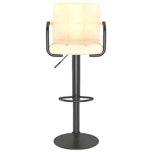 vidaXL Lumarko Hoker, kremowy, obity aksamitem 334647 - Taborety i hokery - miniaturka - grafika 1