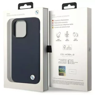 Etui na telefon BMW BMHMP14XSILNA do Apple iPhone 14 Pro Max 6,7" granatowy/navy Silicone Metal Logo MagSafe - Etui i futerały do telefonów - miniaturka - grafika 8