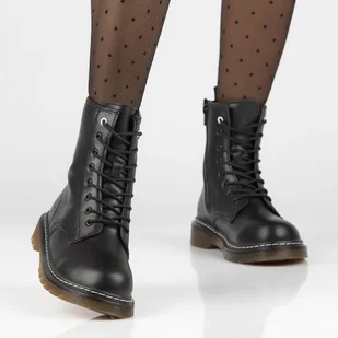 Glany ze skóry naturalnej Filippo GL429/23 BK - Glany damskie - miniaturka - grafika 9