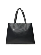 Torebki damskie - Calvin Klein Torebka Ck Plaque Medium Shopper K60K612782 Czarny - miniaturka - grafika 1