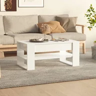 Ławy i stoliki kawowe - Lumarko Stolik kawowy, biały o wysokim połysku, 102x55x45 cm - miniaturka - grafika 1
