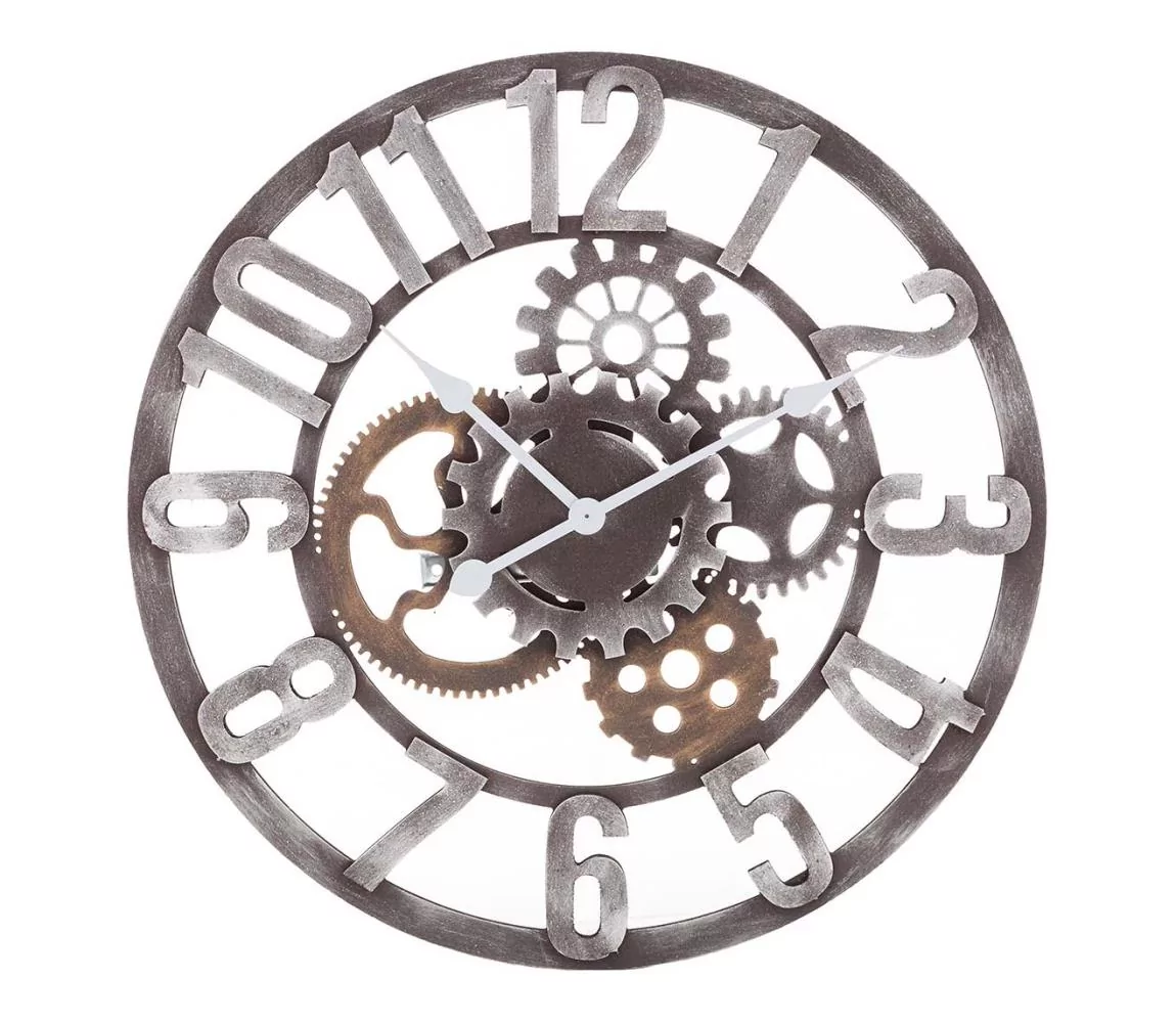 Nedis 306207 - Zegar ścienny 1xAA śr. 60 cm drewno