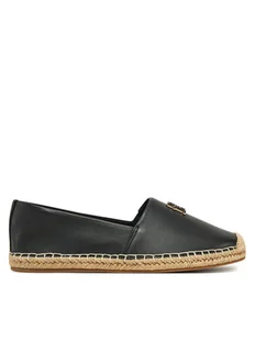 Tommy Hilfiger Espadryle Th Logo Leather Espadrille FW0FW08540 Czarny - Espadryle damskie - miniaturka - grafika 1