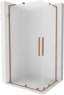 Kabiny prysznicowe - Mexen Velar L Duo kabina prysznicowa rozsuwana 100x90 cm, szron, miedź szczotkowana - 871-100-090-02-33-65 - miniaturka - grafika 1