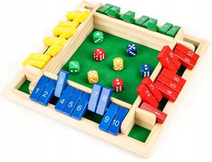 Shut The Box Drewniana Gra Planszowa W Kości Gra Zamknij Pudełko 4 Graczy - Gry planszowe - miniaturka - grafika 1