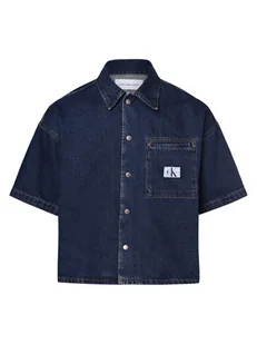 Calvin Klein Jeans Męska koszula dżinsowa Mężczyźni Comfort Fit Bawełna niebieski jednolity, M - Koszule męskie - miniaturka - grafika 1