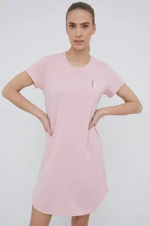 Piżamy damskie - Calvin Klein Underwear Underwear koszula nocna damska kolor różowy - grafika 1