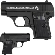 Zabawki militarne - Pistolet zabawka metalowy na kulki Colt  6mm  | Seria MPK-C11 czarny - miniaturka - grafika 1