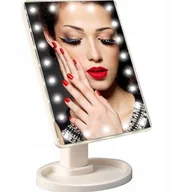 Lusterka do makijażu - ﻿PODŚWIETLANE LUSTERKO KOSMETYCZNE DO MAKIJAŻU LED lustro do makijażu stojąc - miniaturka - grafika 1