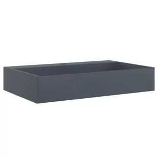 vidaXL Umywalka, 60x38x11 cm, kompozyt mineralny/marmurowy, antracyt - Umywalki - miniaturka - grafika 1