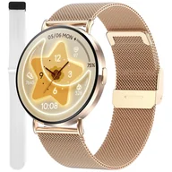 Smartwatch - Zegarek Smartwatch Damski Enter SAT06.110.1410.252-SET różowe złoto - miniaturka - grafika 1