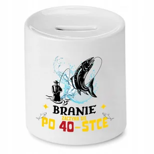 SKARBONKA PREZENT NA URODZINY 40 40te 40-te z Nadrukiem ze Zdjęciem + Opakowanie na prezent (wzór 02) - Skarbonki - miniaturka - grafika 1