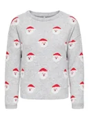 Swetry damskie - ONLY Sweter w kolorze szarym - miniaturka - grafika 1