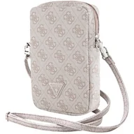 Etui i futerały do telefonów - Guess torebka Zip 4G Triangle Różowy - miniaturka - grafika 1