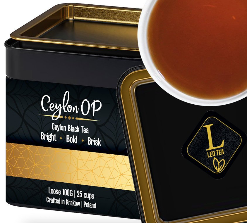 Cejlońska Czarna Herbata w Metalowej Puszce Ceylon Op Prezentowe Opakowanie