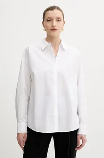 Guess koszula bawełniana SILVIA damska kolor biały regular z kołnierzykiem klasycznym W5GH42 WGWS0 - Koszule damskie - miniaturka - grafika 1