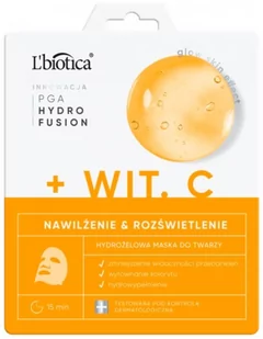 L'biotica Hydro Fusion Hydrożelowa maska do twarzy z witaminą C 1szt - Maseczki do twarzy - miniaturka - grafika 1