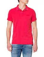 Koszulki męskie - Superdry Męska koszulka polo, APPLE RED, XXL - miniaturka - grafika 1