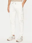 Spodnie męskie - Guess Spodnie materiałowe Z4YB08 K9V31 Écru Regular Fit - miniaturka - grafika 1