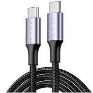 Kable USB - Kabel przewód 2m PD 60W Alogy Nylon USB-C do USB-C type C do ładowania - miniaturka - grafika 1