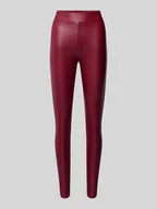 Legginsy - Spodnie o kroju slim fit z imitacji skóry z elastycznym pasem w talii model ‘COOL’ - miniaturka - grafika 1