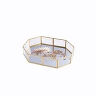 Tace i patery - Taca z lustrem Golden honey 20 x 14 cm złoty - miniaturka - grafika 1