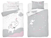 Pościel dla dzieci - Detexpol, Maya Moo, Pościel do łóżeczka, bambusowa, Słonik, 100x135 - miniaturka - grafika 1