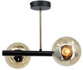 Lampy sufitowe - Dwupunktowa lampa sufitowa, ciepłe klosze 3010/2 BL TR z serii OTIS - miniaturka - grafika 1