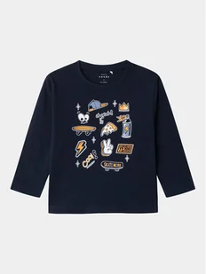 NAME IT Bluzka Vagno 13224977 Granatowy Regular Fit - Bluzki damskie - miniaturka - grafika 1