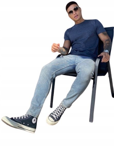 BURTON JEANSY MĘSKIE SZARE RURKI 28 VAV