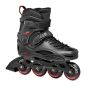 Rolki - Rolki Freeride Męskie Rollerblade RB 80 Black Red - miniaturka - grafika 1