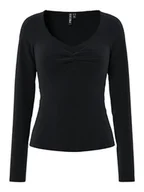 Koszulki i topy damskie - Pieces Koszulka "Pcmaliva" w kolorze czarnym - miniaturka - grafika 1