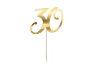 Dekoracje i nakrycia stołu na imprezę - PartyDeco Topper na tort ''30'', złoty, 20.5cm KPT62-30-019 [15347951] - miniaturka - grafika 1