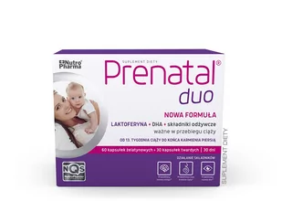 Nutro Pharma sp z o.o Prenatal DUO 30 kapsułek + 60 kapsułek + Femaltiker 1 saszetka - Witaminy i minerały - miniaturka - grafika 1