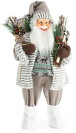 Ozdoby bożonarodzeniowe - MIKOŁAJ 44 X 26 X 80 CM BIAŁY - miniaturka - grafika 1