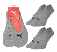 Skarpetki damskie - PUMA stopki mikrostopki Footie 2PAK 43/46 szare - miniaturka - grafika 1