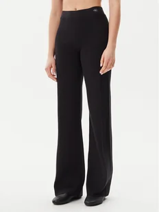 Calvin Klein Jeans Spodnie dzianinowe J20J225336 Czarny Slim Fit - Spodnie damskie - miniaturka - grafika 1