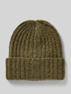 Czapka beanie z prążkowanej dzianiny model ‘PYRON’ - Czapki damskie - miniaturka - grafika 1