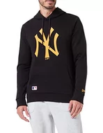 Bluzy męskie - New Era Męska bluza z kapturem New York Yankees, Blkrgd, XS - miniaturka - grafika 1