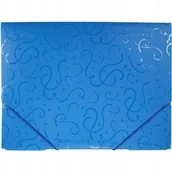 Artykuły biurowe - Hasta Teczka z gumką PCV A4 302305 Wzor niebieski Fol - miniaturka - grafika 1