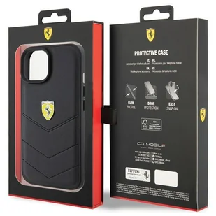 Ferrari FEHCP15SRDUK iPhone 15 6.1" czarny/black hardcase Quilted Metal Logo - Etui i futerały do telefonów - miniaturka - grafika 8