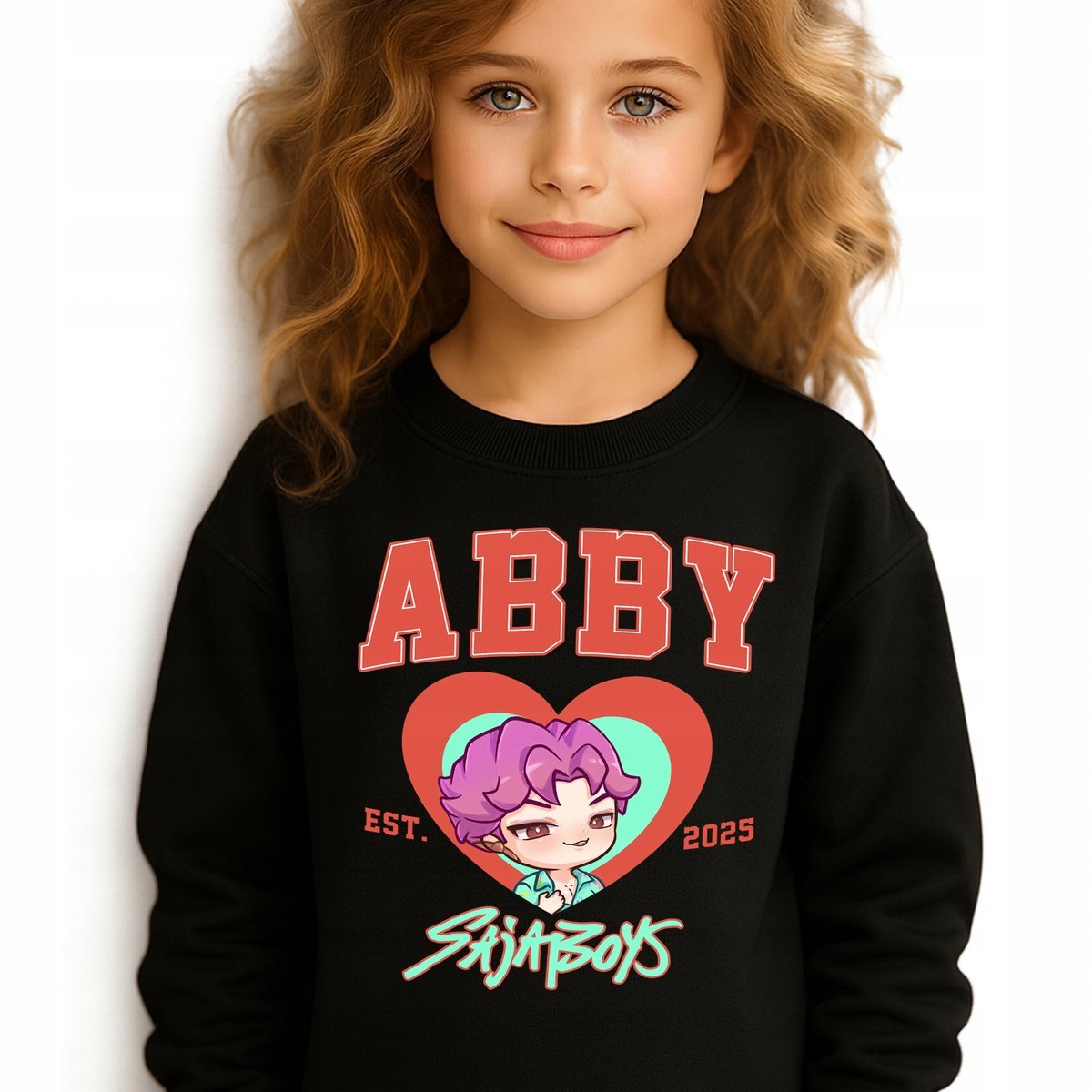 Bluza Dziecięca Czarna ABBY SAJABOYS Do Szkoły K-pop Muzyka Wz Rozm 152 cm