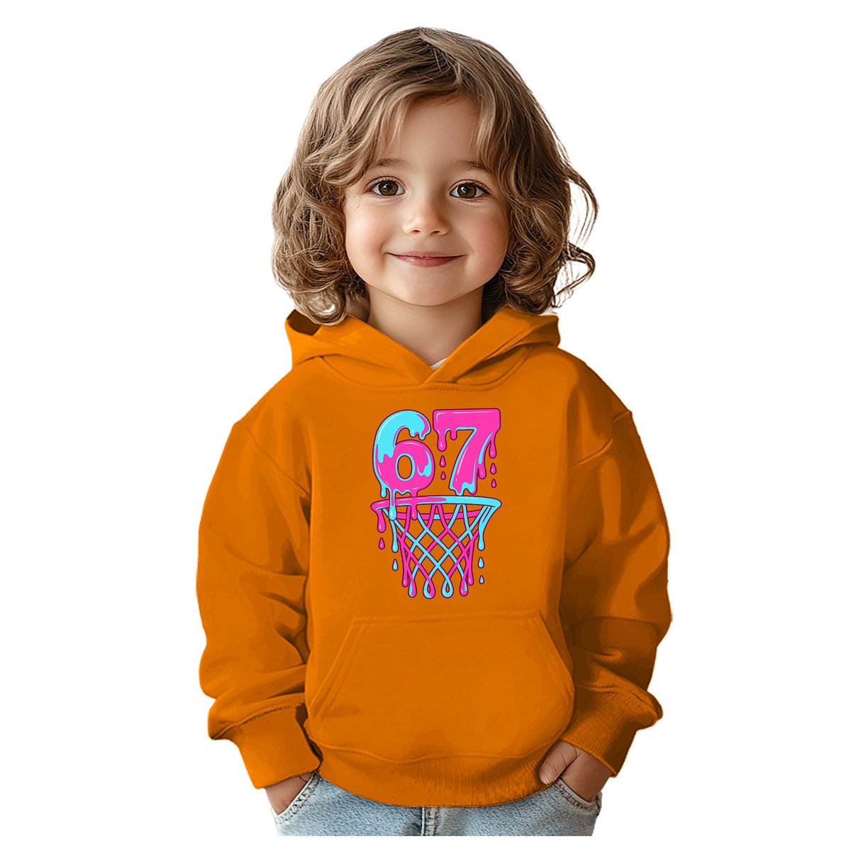 BLUZA DZIECIĘCA Z KAPTUREM 67 SIX SEVEN KOSZYKÓWKA 122-128 PREZENT