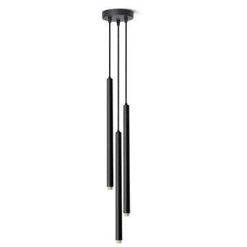 Lampa wisząca sufitowa Laser Sopel Tuba 853-EZ3 Czarna G9 3-Punktowa Led