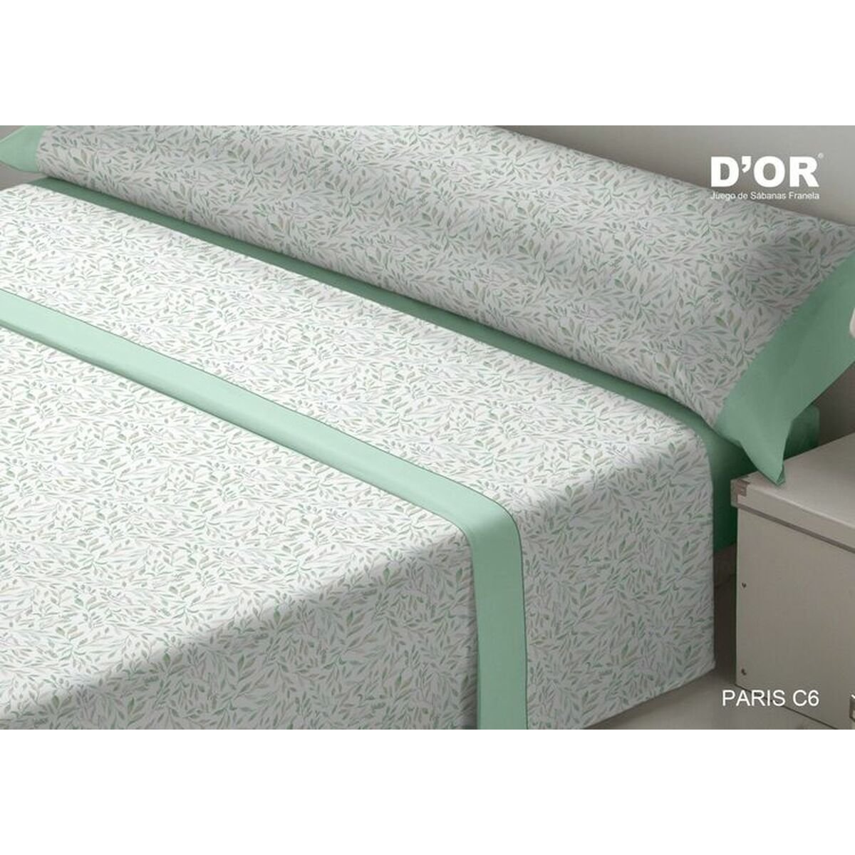 Komplet pościeli D'Or PARIS zielony Podwójny rozmiar Franela