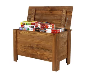 Skrzynia Sosnowa Z Wiekiem Kufer B13L 52X80X40 Brązowa Olejowany Drewno Sosnowe Brązowy B13I_052X080X40_R0F1 / Wamar-Sosenka - Pufy i podnóżki - miniaturka - grafika 1