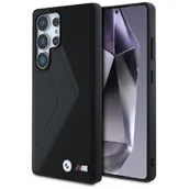 Etui i futerały do telefonów - Etui BMW Leather Oversized Stripes MagSafe do Samsung Galaxy S25 Ultra Czarny - miniaturka - grafika 1