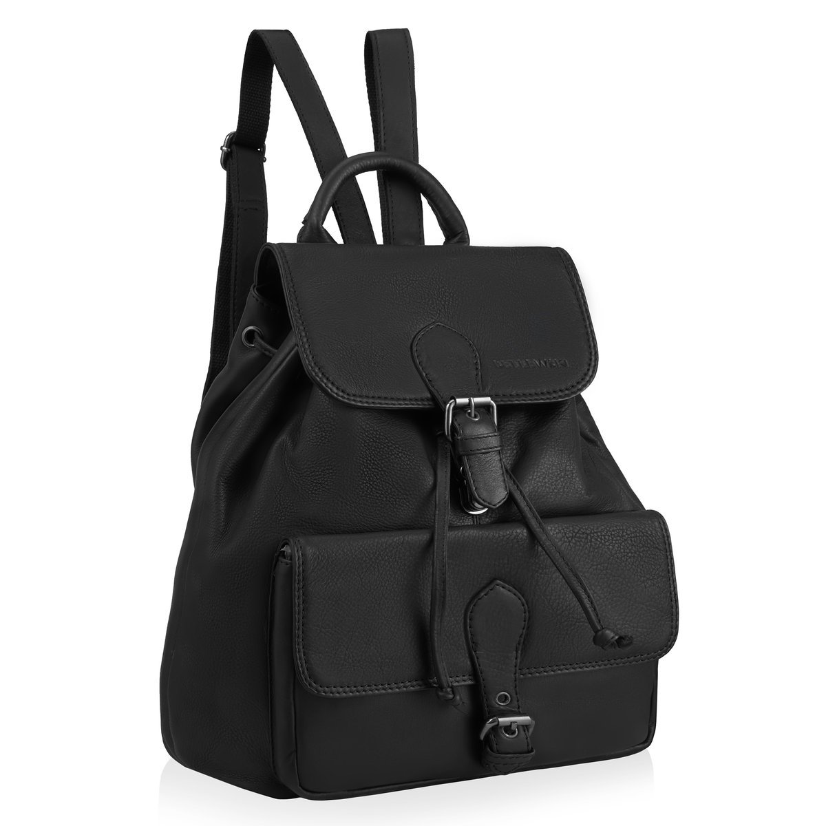 Elegancki Plecak Skórzany Betlewski Unisex Czarny