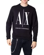 Bluzy męskie - Armani Exchange Bluza męska Icon Sweat, czarny, XXL - miniaturka - grafika 1